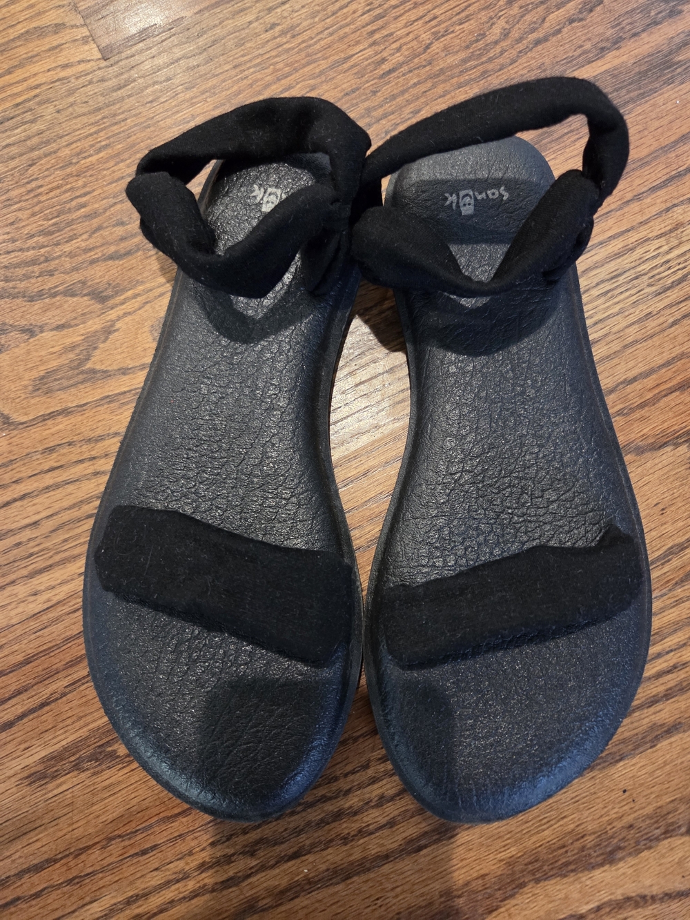 Black Sanuk Women's Sandals - Comfort Footbed Size 7